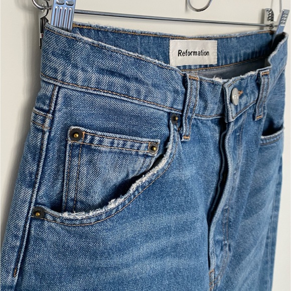 Reformation Cynthia High Rise Relaxed Denim Jeans 26 - Picture 7 of 8